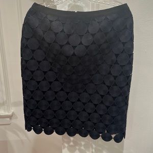 NWT ann Taylor navy midi detail skirt